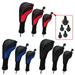 3 PCS Golf Accessories Head Covers Set Headcovers Utility Golf Club Protect Interchangeable Number Tag-Blue