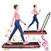 Gymax 2.25HP Under Desk Electric Pad Treadmill Running Machine Red