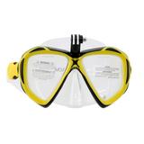 Body Glove Passage Adult Swimming Diving Snorkel Mask with GoPro Mount Yellow