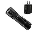 NITECORE E4K Next generation 21700 Compact EDC Flashlight -4400 Lumens - 1x NITECORE 21700 Rechargeable Li-ion Battery Included w/Eco-Sensa USB Fast 3Amp Wall Charger