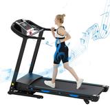 Segmart Electric Foldable Exercise Treadmill with 3 Manual Adjustable Incline 16.5 In. Wide Tread Belt for Home Digital Exercise Machine with 14.8 km/h Max Speed for Home and Gym Cardio Fitness S5562
