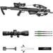 Killer Instinct Burner 415 Crossbow Bow Archery Pro Package with 3 Bolts Gray