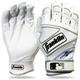 Franklin Sports MLB Batting Gloves - Powerstrap - Pearl/White - Adult Large