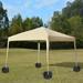 MDHAND 4pcs Tent Shade Canopy Water Fillable Weight Plates Black