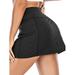 LELINTA Women s High-Waisted Activewear Skort Lightweight Skirt for Running Tennis Golf Workout Sports Tennis Skirts with Pockets