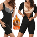 Womens Sauna Sweat Workout Exercise Fitness Weight Loss Hot Slimming Neoprene Full Body Suit Waist Trimmer Fat Burner with Sleeves