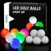 THIODOON Glow in The Dark Golf Balls Light up Led Golf Balls Night Golf Gift Sets for Men Kids Women 6 Pack (6 Colors in one)