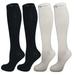 4 Pair Youth Graduated Compression Socks for Basketball Biking MTB Running Softball Baseball and Youth Athletics (2 Pair Black/2 Pair White Fits Youth 3-5 Years Old)