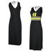 Jimmie Johnson G-III 4Her by Carl Banks Women's Opening Day V-Neck Maxi Dress - Black/Yellow