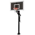 Jam Eclipse-BP Steel-Smoked Glass In Ground Adjustable Basketball System Columbia Blue