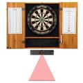 Viper Metropolitan Oak Steel Tip Dartboard Cabinet Viper Shot King Bristle Dartboard and Throw Line Light