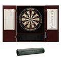 Viper Metropolitan Mahogany Steel Tip Dartboard Cabinet Viper Shot King Bristle Dartboard and Viper Vinyl Dart Mat