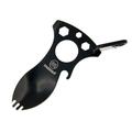 Eat N Tool Multitool - With Bottle Opener Can Opener Metric Wrench Set Mini Pry Tool Tactical Spork - For Camping Hiking And Picnic - Made Of Black Oxide - By MAXOUT