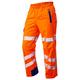 Leo Workwear L20 Lundy Men Hi Vis Rain Trousers #M~Orange