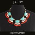 J. Crew Jewelry | J Crew Fan Fringe Necklace | Color: Blue/Pink | Size: Os