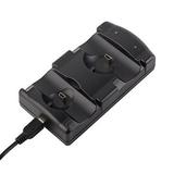 VSEER Playstation 3 Controller Charging Dock Charging Station 2 in 1 with LED Light Indicator Compatible for Playstation PS3/MOVE Controller Black