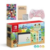 Nintendo Switch Animal Crossing Special Version Console Set Bundle With Mario Kart 8 Deluxe And Mytrix Wireless Switch Pro Controller and Accessories