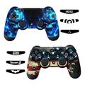 Decals for Playstation 4 Games - Stickers Cover vinilo CalcomanÃ­a for PS4 Slim Sony Play Station Four Controllers Pro PS4 Accessories PS4 Remote Wireless Dualshock 4 - Flag Daemon 6 Light Bar