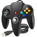 iNNEXT USB Retro N64 Controller Classic Retro N64 Wired USB PC Game pad Joystick N64 Bit USB Wired Game Stick Joy pad Controlle