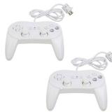 Beastron Classic Pro Controller For Nintendo Wii/WiiU (White 2 Pack)