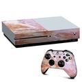 Skins Decal Vinyl Wrap for Xbox One S Console - decal stickers skins cover -Rose Peach Pink Marble Pattern