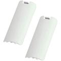 Wiresmith 2X White Video Game Battery Cover Shell for Nintendo Wii Controller