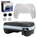 Spree-PS5 Console Controller Case PS5 Controller Skin Controller protective cover Holder Case peripheral small accessories storage bag PS5 controllersilicone cap