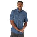 Wrangler Authentics Herren Weather Anything Short Sleeve Woven Shirt Hemd mit Button-Down-Kragen, Mittlere Wäsche, 3X-Groß