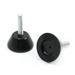 2 Pcs 1.6" Diameter Base 0.31" x 1.2" Thread Leveling Feet Mounts - Silver Tone,Black - 2"*1.6"(H*D)