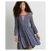 American Eagle Outfitters Dresses | American Eagle Tiered Keyhole Boho Style Dress | Color: Blue/Purple | Size: M