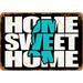 7 x 10 METAL SIGN - Home Sweet Home Mississippi Black Teal - Vintage Rusty Look