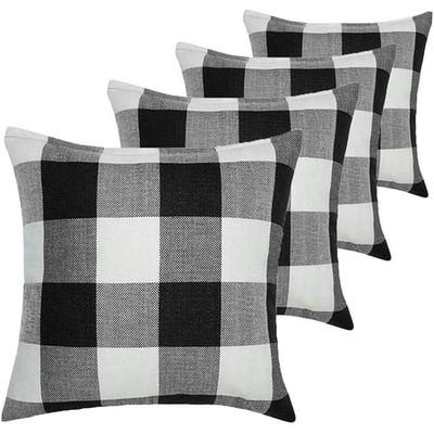 18" Square Solid Cotton Cushion Cover Sofa Car Throw Pillow Case Home Decor