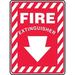 accuform fire extinguisher safety sign plastic 10 x 7 inches (mfxg417vp)