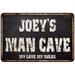 JOEY S Man Cave Black Grunge Sign Home Decor Gift Cave Funny 208120004072