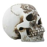Damask Pattern Human Skull Halloween Figurine Gothic Collectible Figure New