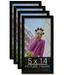 5x14 Black Picture Frame for Puzzles Posters Photos or Artwork Set of 4