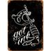 7 x 10 METAL SIGN - Got Ink Tattoo (Dark Background) - Vintage Rusty Look