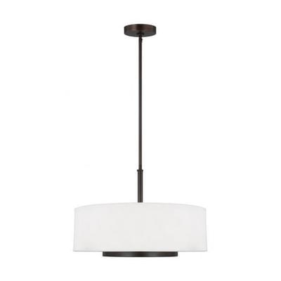 Silver Finish Brushed Nickel Sea Gull Lighting Generation 6528803-962 Transitional Three Light Pendant from Seagull-Canfield Collection in Pewter 