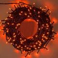 LJLNION 300 LED Indoor Fairy Halloween String Lights, 8 Lighting Modes Light, Plug in String Waterproof Mini Lights for Outdoor Holiday Christmas Wedding Party Bedroom Decorations (Orange)