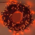 LJLNION 300 LED Indoor Fairy Halloween String Lights, 8 Lighting Modes Light, Plug in String Waterproof Mini Lights for Outdoor Holiday Christmas Wedding Party Bedroom Decorations (Orange)