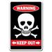 SignMission W-Keep Out With Skull And 8 x 12 in. Keep Out with Skull & Crossbones Warning Sign