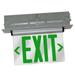 Elco Edgrec1 Double Face 12 Wide Edge Lit Recessed Led Exit Sign - Green