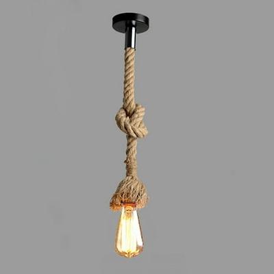 E27 Retro Vintage Industrial Pendant Lamp Double Head Edison Rope Ceiling Light 