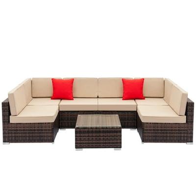 Fully Equipped Weaving Rattan Sofa Set, Sectional Sofa Set Clearance