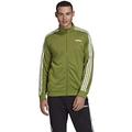 adidas Essentials 3-Stripes Tricot Track Jacket - Men's Casual S Tech Olive