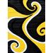 Luxe Weavers Avalon Collection 0327 Yellow 8x10 Abstract Area Rug - 0327 Yellow 8x10