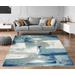 Luxe Weavers Lagos Collection 7558 Light Blue 2x7 Abstract Area Rug - 7558 Light Blue 2x7