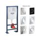 Bati support wc autoportant Grohe Plaque commande Arena Cosmopolitan s Grohe vertical Chrome