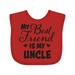 Inktastic My Best Friend is My Uncle with Hearts Boys or Girls Baby Bib