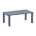 Compamia Vegas 86 Extendable Patio Dining Table in Dark Gray